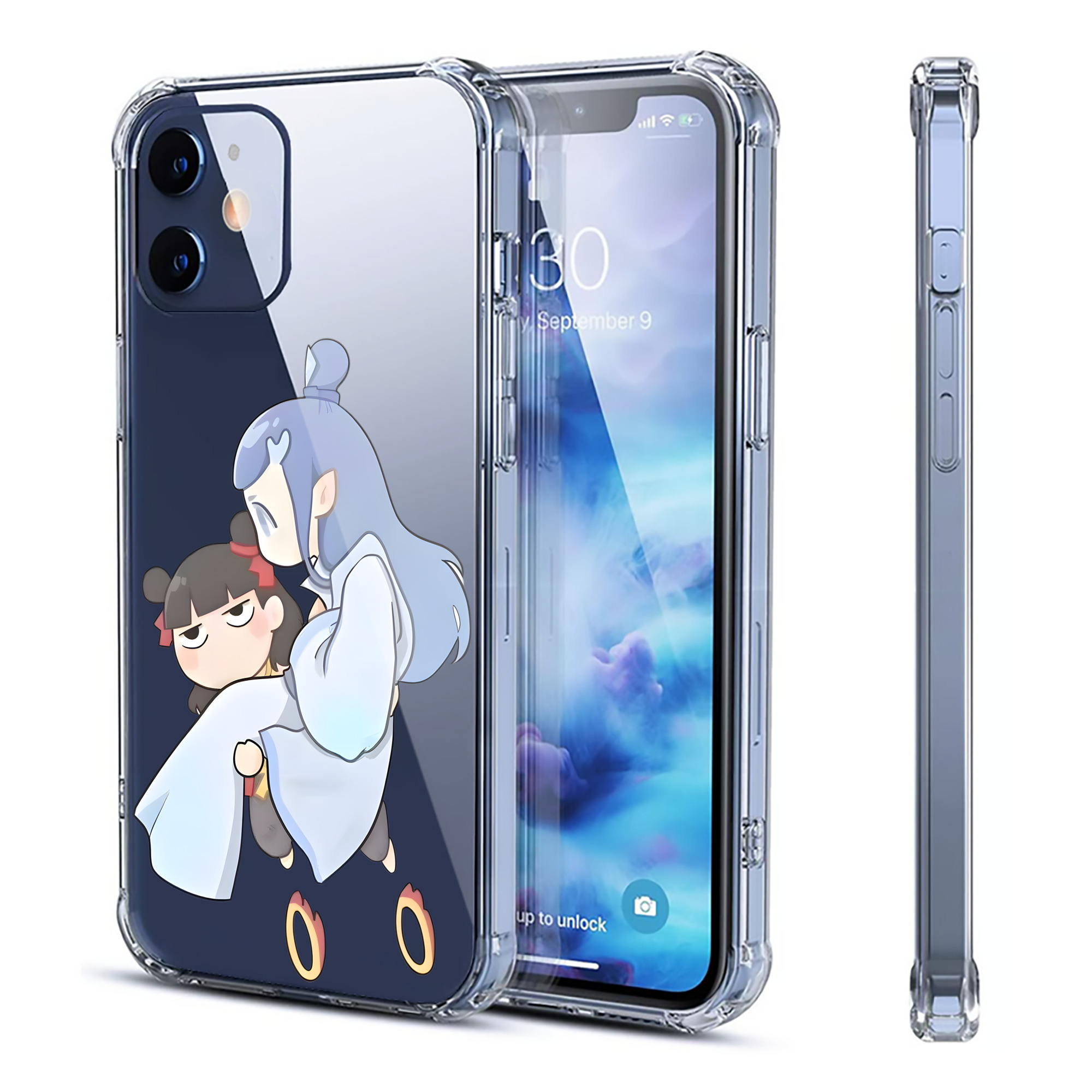 （画像用） Ne Zha 2 ナタ 魔童の大暴れ 【iPhone 12シリーズ対応】透明スマホケース（クリアソフトケース）